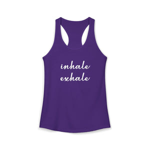 Inhale Exhale tank top - Zenfull Heart self love and healing affirmation apparel
