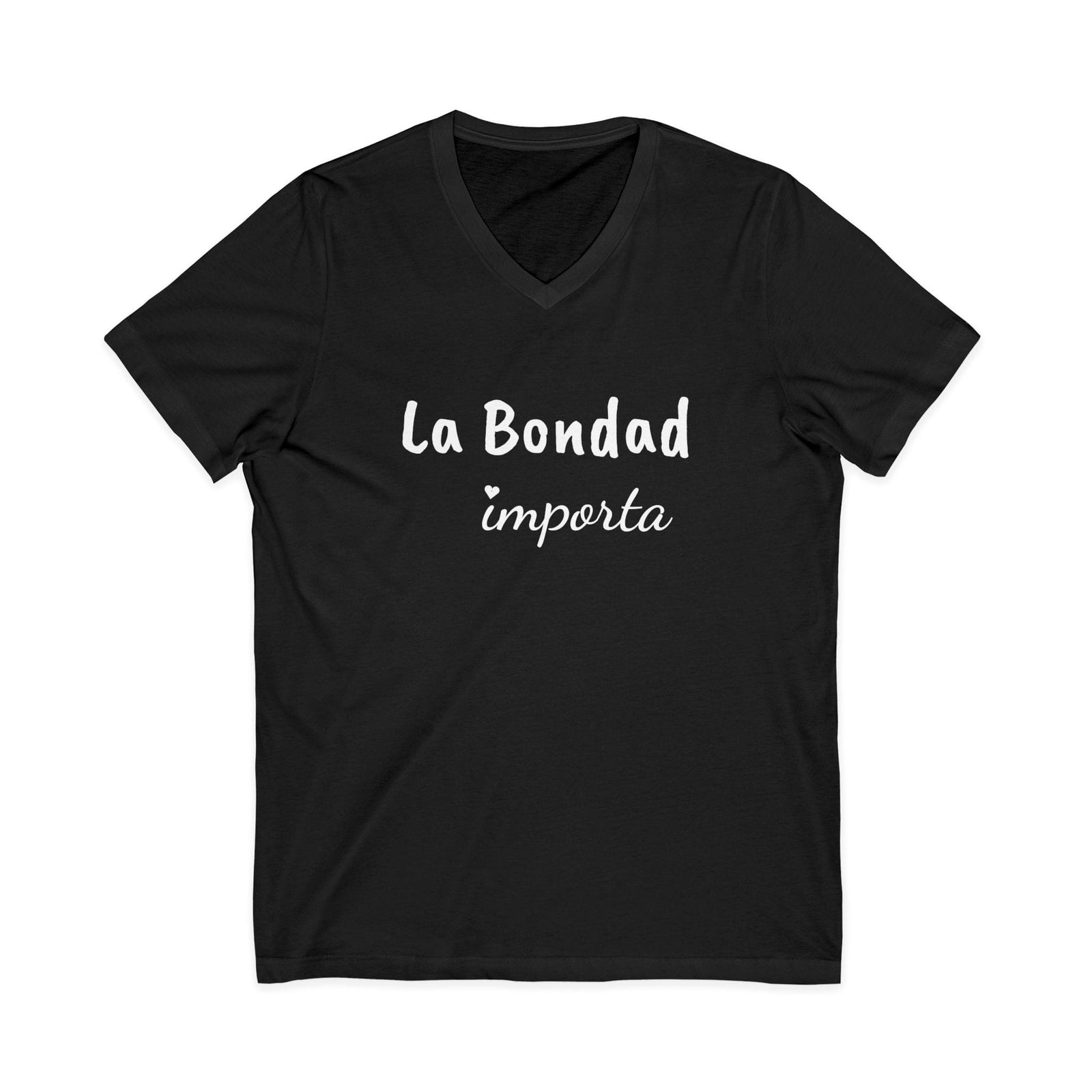 La Bondad Importa - camiseta cuello en V con afirmación en español de Zenfull Heart