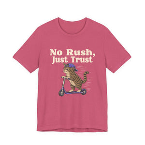 No Rush, Just Trust | Cat t-shirt - Zenfull Heart self love and healing affirmation apparel