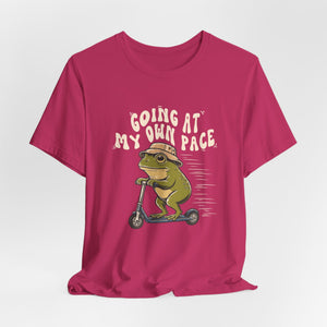 Going At My Own Pace | Frog t-shirt - Zenfull Heart self love and healing affirmation apparel
