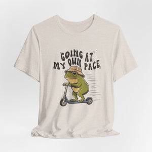 Going At My Own Pace | Frog t-shirt - Zenfull Heart self love and healing affirmation apparel