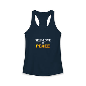 Self-Love = Peace tank top - Zenfull Heart self love and healing affirmation apparel