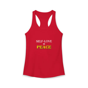Self-Love = Peace tank top - Zenfull Heart self love and healing affirmation apparel