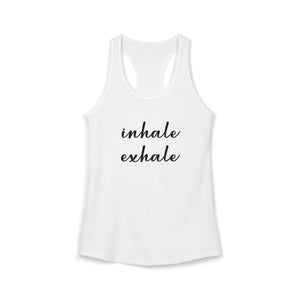 Inhale Exhale tank top - Zenfull Heart self love and healing affirmation apparel