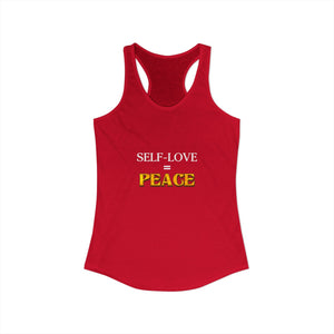 Self-Love = Peace tank top - Zenfull Heart self love and healing affirmation apparel