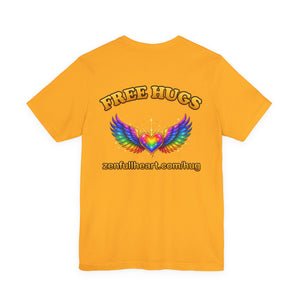 Free Hugs | Rainbow Winged Heart | Deluxe Tee