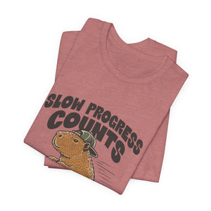 Slow Progress Counts | Capybara | Deluxe Tee