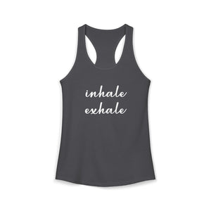 Inhale Exhale tank top - Zenfull Heart self love and healing affirmation apparel