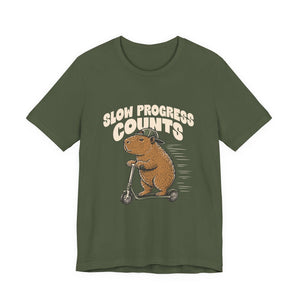 Slow Progress Counts | Capybara t-shirt - Zenfull Heart self love and healing affirmation apparel