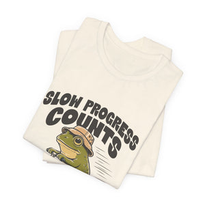 Slow Progress Counts | Frog | Deluxe Tee