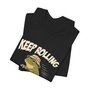 Keep Rolling | Frog t-shirt - Zenfull Heart self love and healing affirmation apparel