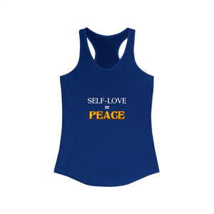 Self-Love = Peace tank top - Zenfull Heart self love and healing affirmation apparel