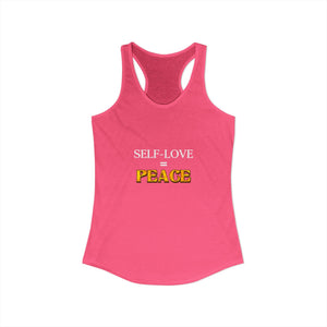 Self-Love = Peace tank top - Zenfull Heart self love and healing affirmation apparel
