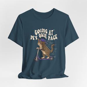 Going At My Own Pace | Cat t-shirt - Zenfull Heart self love and healing affirmation apparel