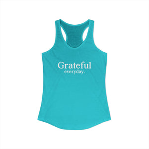 Grateful Everyday tank top - Zenfull Heart self love and healing affirmation apparel