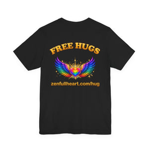 Free Hugs | Rainbow Winged Heart | Deluxe Tee