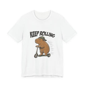cute capybara Keep Rolling affirmation t-shirt