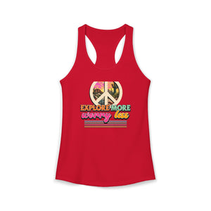 Explore More Worry Less tank top - Zenfull Heart self love and healing affirmation apparel