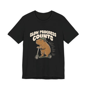 Slow Progress Counts | Capybara t-shirt - Zenfull Heart self love and healing affirmation apparel