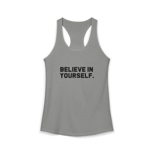Believe In Yourself tank top - Zenfull Heart self love and healing affirmation apparel