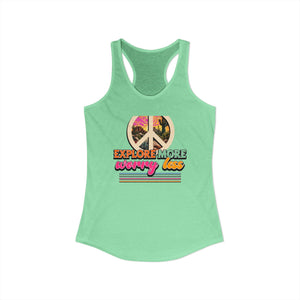Explore More Worry Less tank top - Zenfull Heart self love and healing affirmation apparel