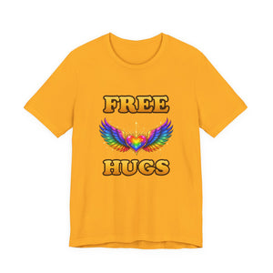 Free Hugs | Rainbow Winged Heart | Deluxe Tee