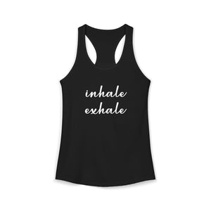 Inhale Exhale tank top - Zenfull Heart self love and healing affirmation apparel