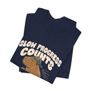 Slow Progress Counts | Capybara | Deluxe Tee