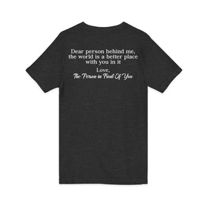 You Are Enough | Dear Person Behind Me v-neck shirt - Zenfull Heart self love and healing affirmation apparel