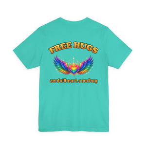 Free Hugs | Rainbow Winged Heart | Deluxe Tee