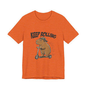 Keep Rolling | Capybara t-shirt - Zenfull Heart self love and healing affirmation apparel