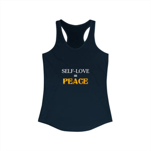 Self-Love = Peace tank top - Zenfull Heart self love and healing affirmation apparel