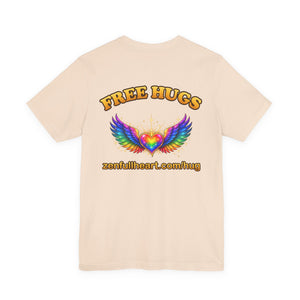 Free Hugs | Rainbow Winged Heart | Deluxe Tee