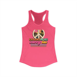 Explore More Worry Less tank top - Zenfull Heart self love and healing affirmation apparel