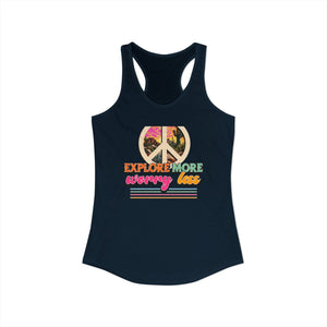 Explore More Worry Less tank top - Zenfull Heart self love and healing affirmation apparel