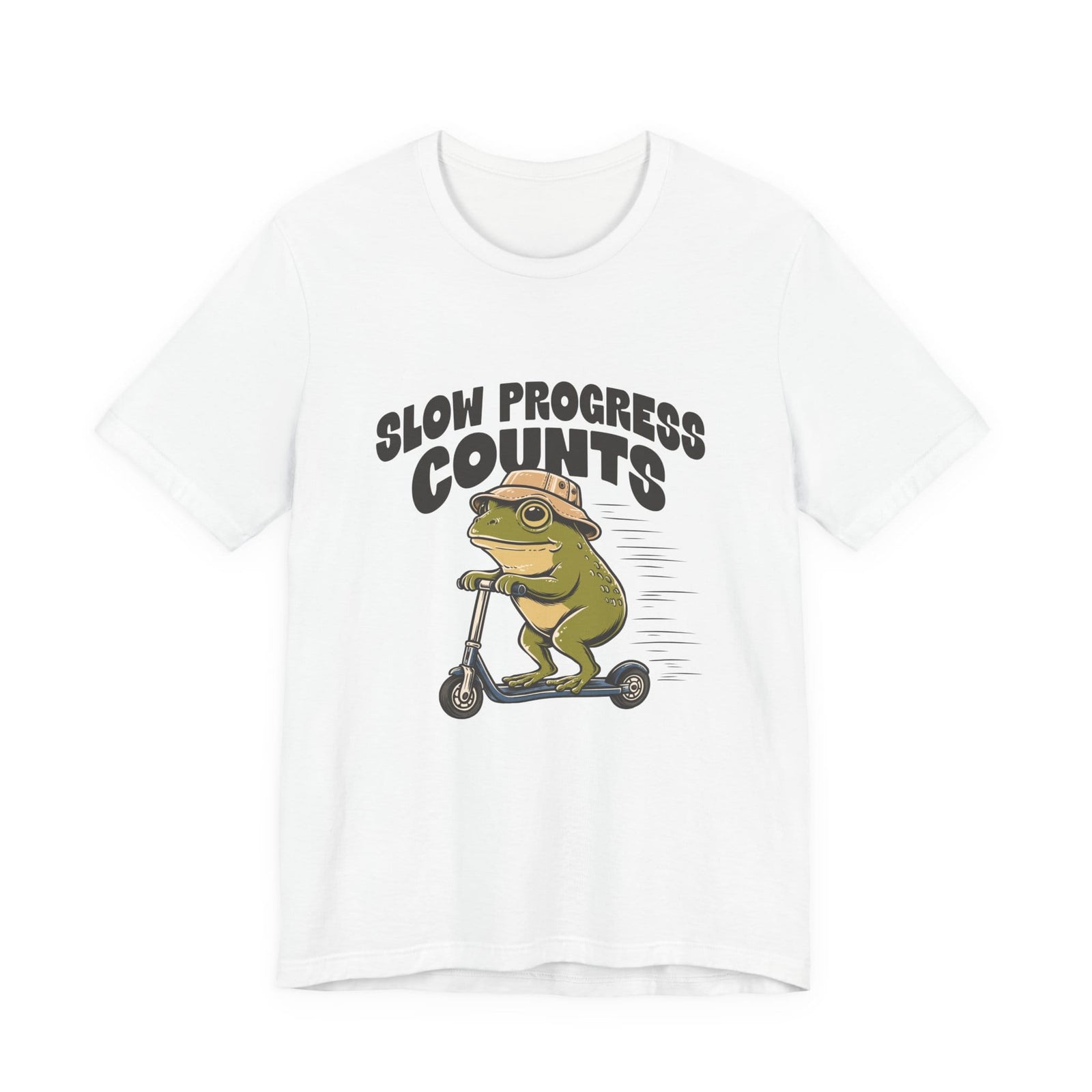 Slow Progress Counts | Frog t-shirt - Zenfull Heart self love and healing affirmation apparel