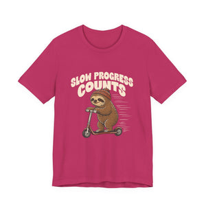 Slow Progress Counts | Sloth t-shirt - Zenfull Heart self love and healing affirmation apparel