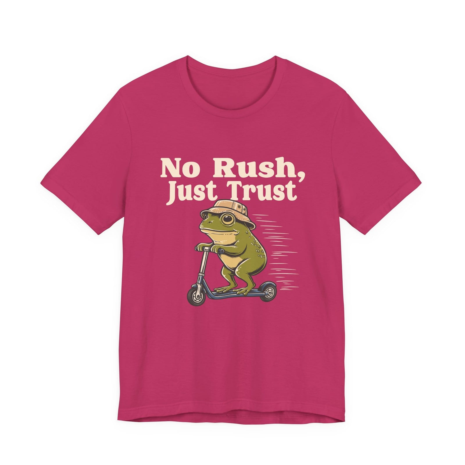 No Rush, Just Trust | Frog t-shirt - Zenfull Heart self love and healing affirmation apparel