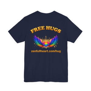 Free Hugs | Rainbow Winged Heart | Deluxe Tee
