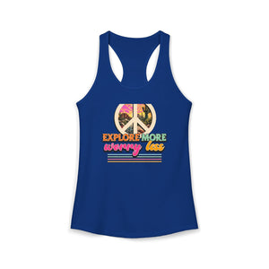 Explore More Worry Less tank top - Zenfull Heart self love and healing affirmation apparel