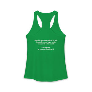 Eres Suficiente | Querida Persona Detrás De Mí | Racerback Tank