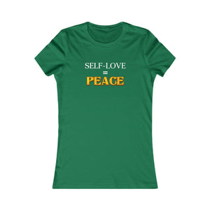 Self-Love = Peace women's t-shirt - Zenfull Heart self love and healing affirmation apparel