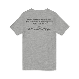 You Are Enough | Dear Person Behind Me v-neck shirt - Zenfull Heart self love and healing affirmation apparel