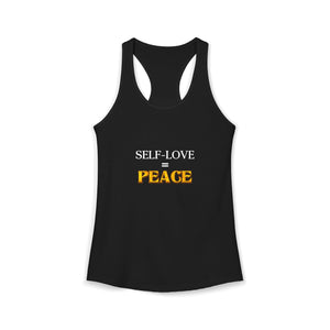 Self-Love = Peace tank top - Zenfull Heart self love and healing affirmation apparel