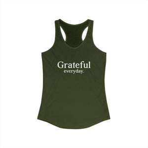 Grateful Everyday tank top - Zenfull Heart self love and healing affirmation apparel