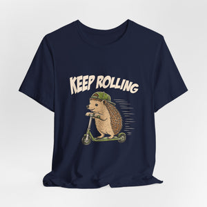 Keep Rolling | Hedgehog t-shirt - Zenfull Heart self love and healing affirmation apparel