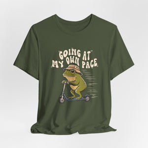 Going At My Own Pace | Frog t-shirt - Zenfull Heart self love and healing affirmation apparel