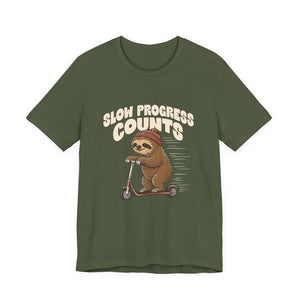 Slow Progress Counts | Sloth t-shirt - Zenfull Heart self love and healing affirmation apparel