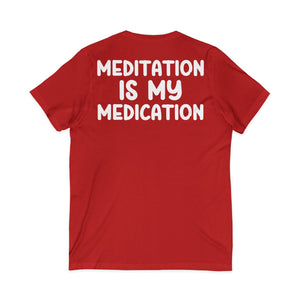 Highly Meditated v-neck shirt - Zenfull Heart self love and healing affirmation apparel