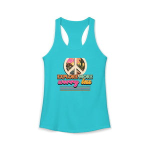 Explore More Worry Less tank top - Zenfull Heart self love and healing affirmation apparel